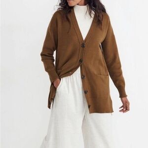 Madewell Olive Button-Up Cardigan